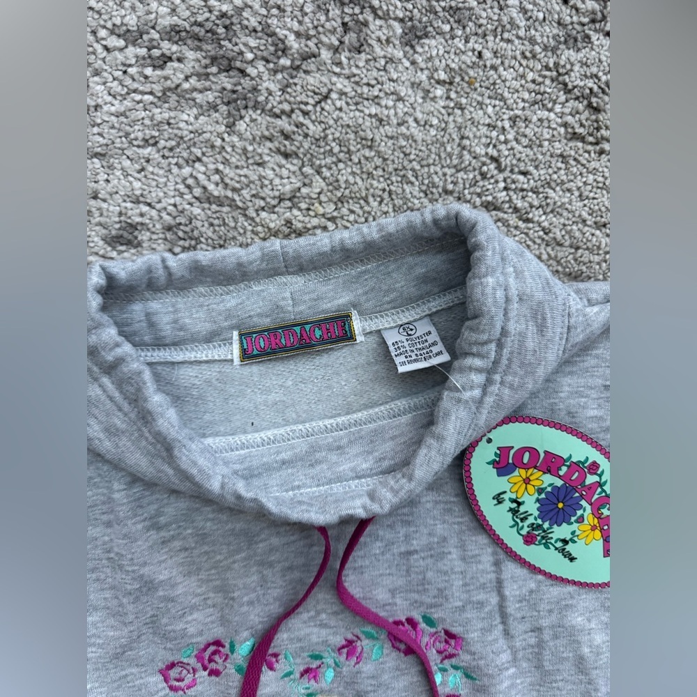 Vintage 90s Jordache Sport Girls Floral Sweatsuit Set NWT Size 6X - Picture 3 of 7